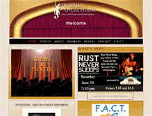 Tablet Screenshot of franklinoperahouse.org